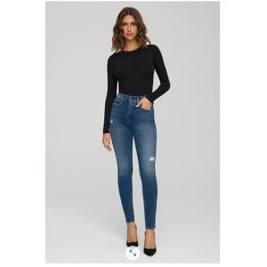 Good American Good Waist Blue654 Skinny Jeans Size 14/32